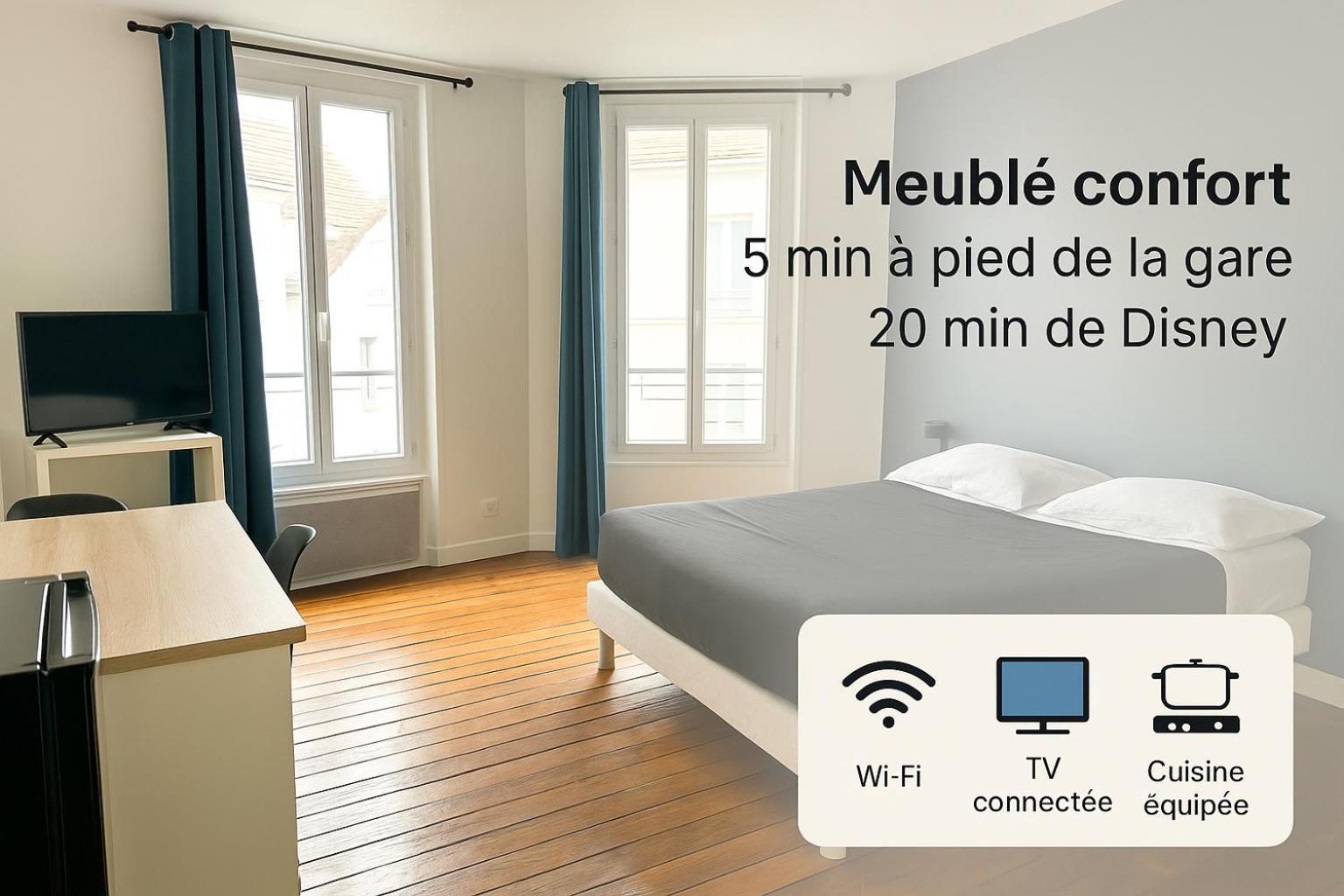 Appartement Maciet 2- Centre Ville Meaux-Gare-Disney Екстер'єр фото